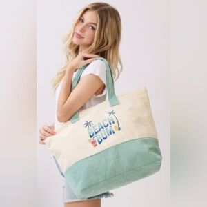 Beach bum terry tote